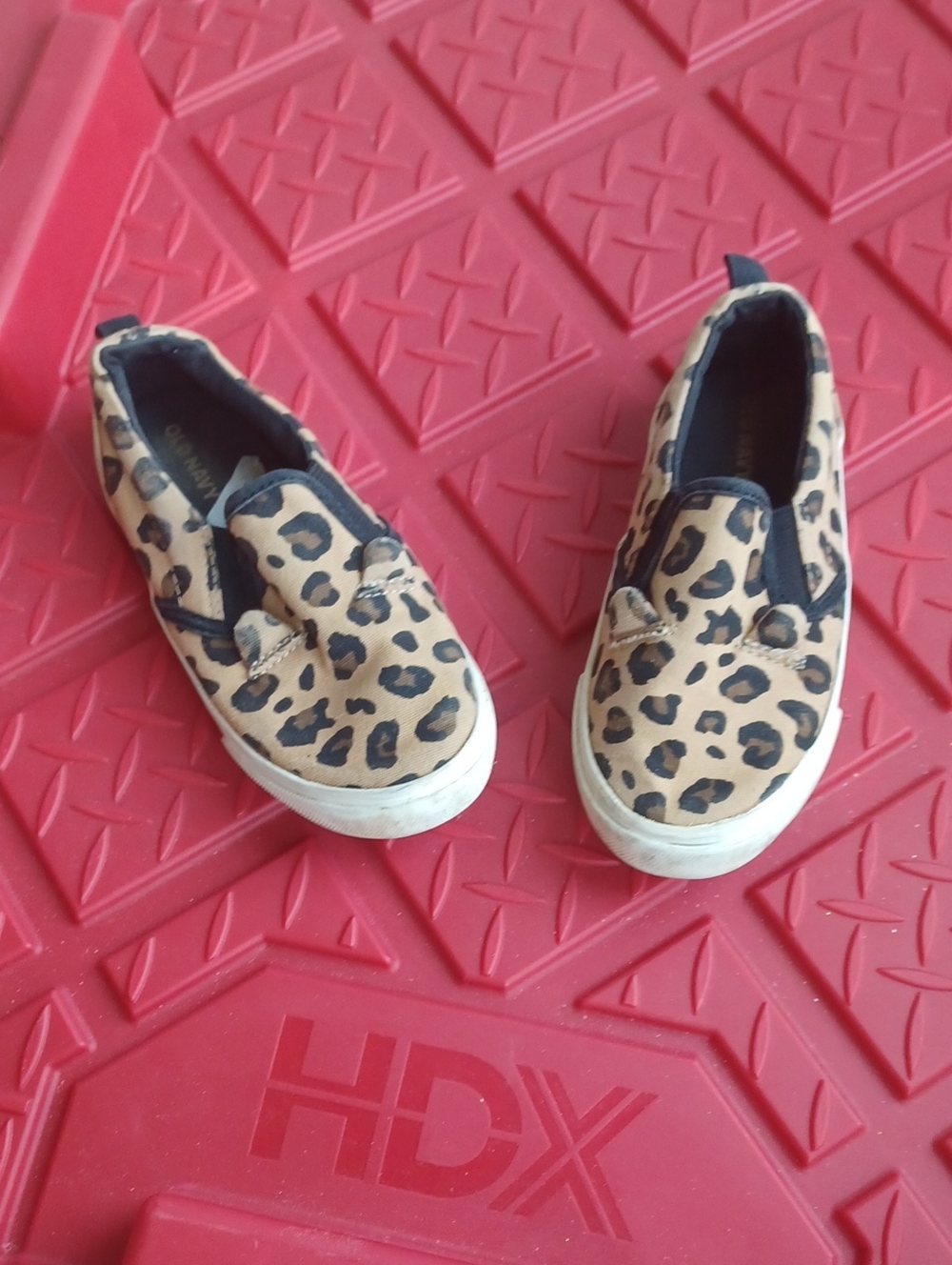 Old Navy Leopard Print Slip-On Sneakers - Tan & Black
